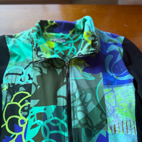 Art Simply by Dolcezza Zip Front Art to Wear Dress Size L Abstract Print - Picture 13 of 16